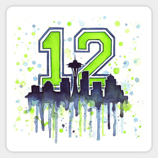 Seahawks 12th Man Art Magnet by Olechka